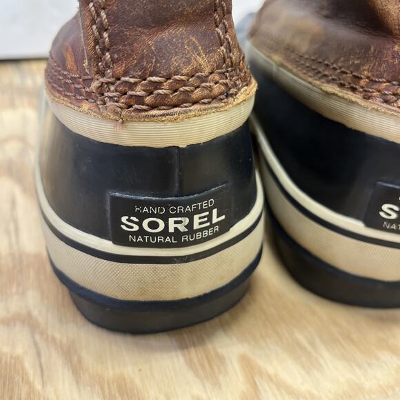 Sorel Premium Duck Boots Womens 11 Brown Waterproof Leather (NL1718-206) Rubber - Picture 9 of 13